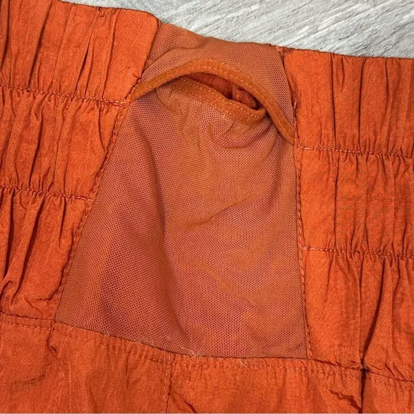 Free People The‎ Way Home Nylon Athletic Running Shorts Rust Orange Small - Image 7
