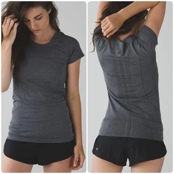 Lululemon Womens Swiftly Tech‎ Short Sleeve Crew Athletic Running Top Size 10 - Image 2