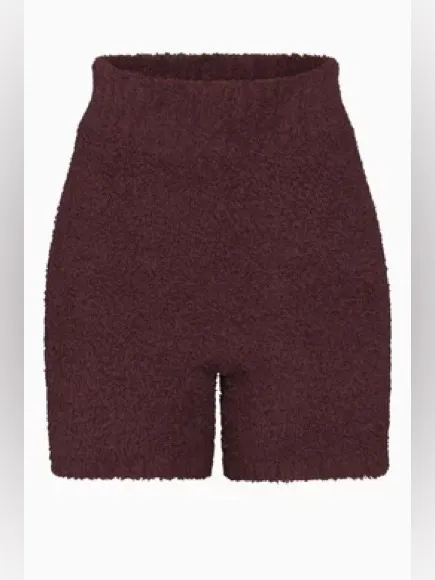 Skims cozy knit Sherpa shorts garnet - Image 2