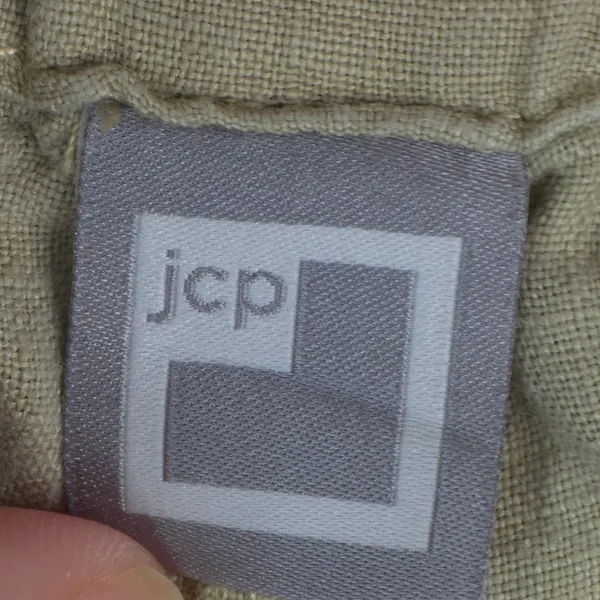 JCP 100%‎ Linen Shorts Women Small Tan Elastic Drawstring Waist Coastal Summer - Image 4