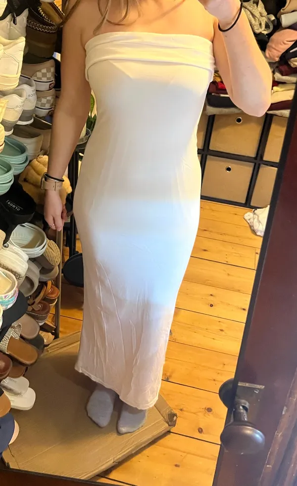 Amazon White Cocktail Dress - Image 4