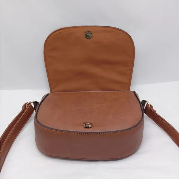 Mudd Womens Brown Shoulder Bag Small Cut Out Boho Festival Western Saddle Bag Purse - Image 9