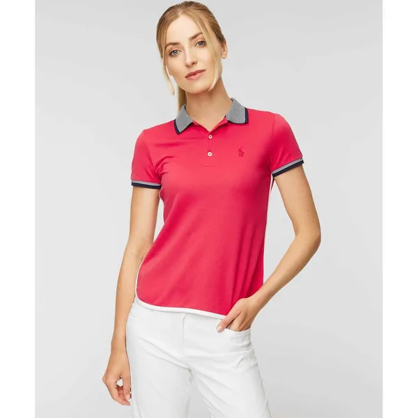 Polo Golf Ralph Lauren Polo Shirt Womens XS Pink Striped‎ Collar Short Sleeve - Image 2