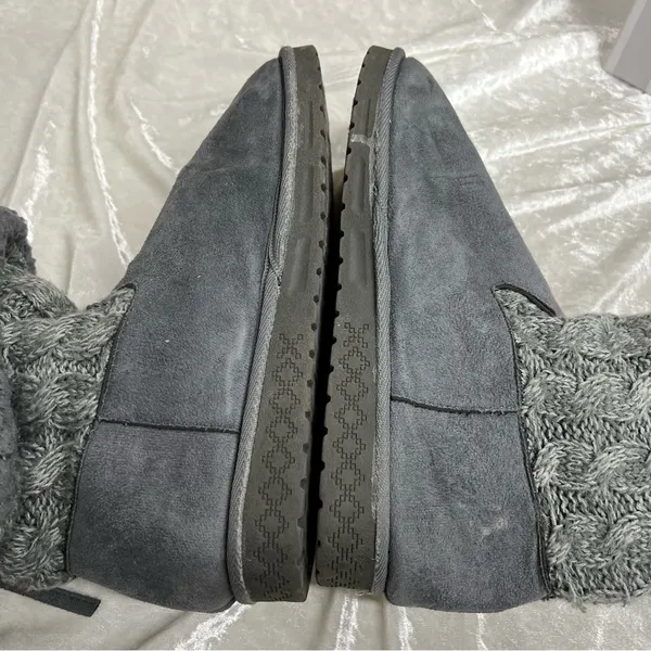 Mul Luks size 10 Grey Knit Women's sweater Boots pull on winter comfy casual - Image 5