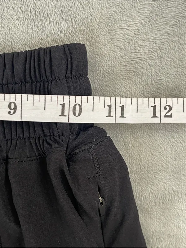 Lululemon Hotty Hot High Rise lined shorts 3.5” lace trim Black Athletic gym 0 - Image 9