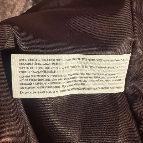 NWT Abercrombie & Fitch Vegan Leather Trench Coat Chocolates Brown Mob Wife XL - Image 4