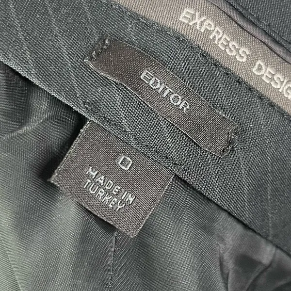 Express Editor Black Pinstripe Knee Length Pencil Skirt‎ 0 - Image 4