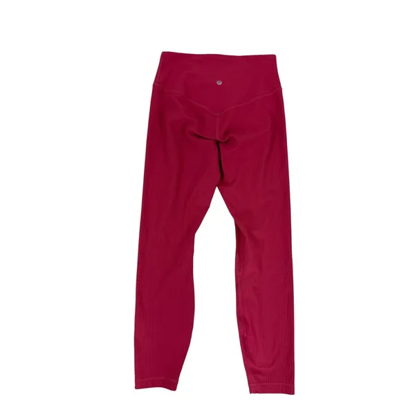 Lululemon Red Athletic Leggings Size 6 Excellent Condition - Image 3