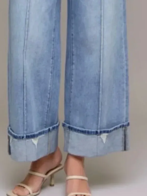 Hidden Noir Mid Rise Wide Leg Jeans Blue Size 26 NWT - Image 3