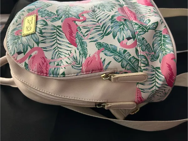 Betsey Johnson Pink Flamingo Print Mini Backpack - Image 5