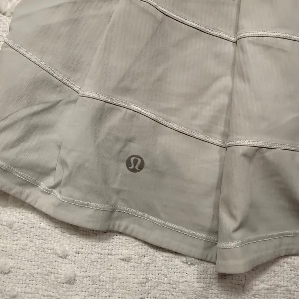 Lululemon Pace Rival Skirt Tall Off White Size 6 W8A84R Tennis Running Skort - Image 4