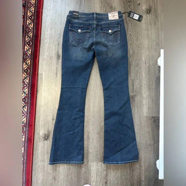 True Religion Women’s Dark Blue Flare Jeans - Image 6
