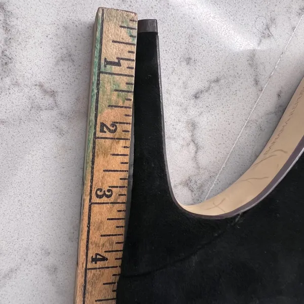 Banana Republic Madison Black Suede d'Orsay Pointed Toe Stiletto Pumps Size 8 - Image 9