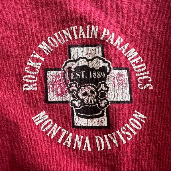 Gildan Rocky Mountain Paramedics Montana Tee Sz S - Image 2