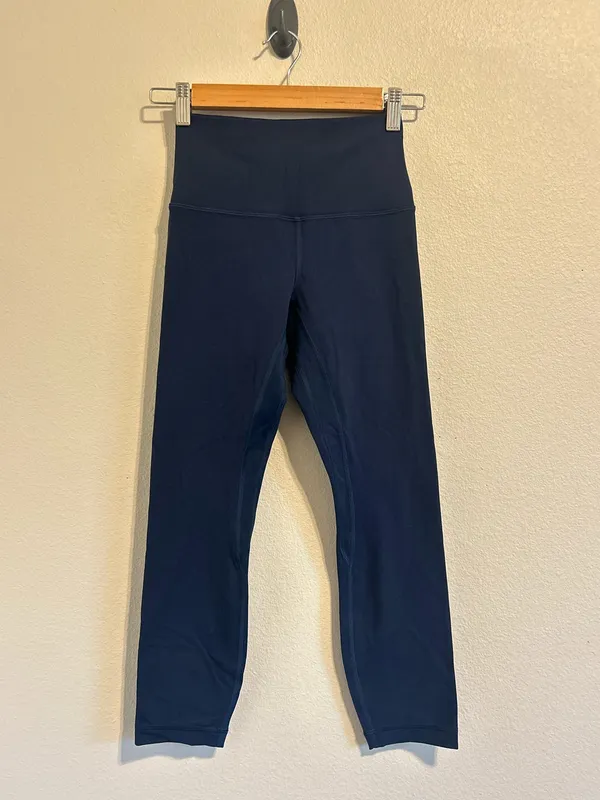 Lululemon Leggings Align High Rise Crop 23” Womens 4 True Navy Yoga Gym - Image 2