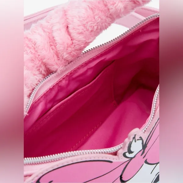 NWT Loungefly Disney Aristocats Marie Fuzzy Handle Pink Crossbody Bag - Image 4