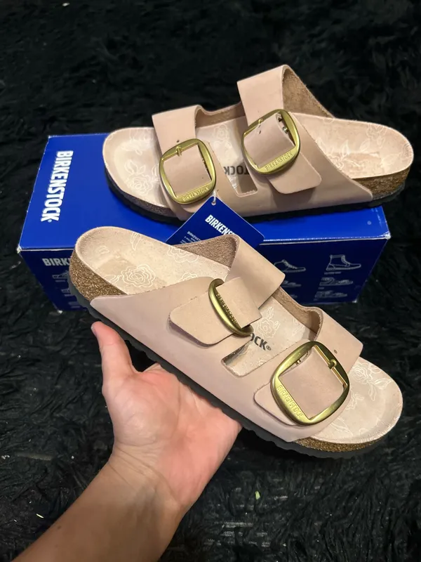 BIRKENSTOCK Arizona pink leather gladiator sandals slippers shoes women’s eur 39 new - Image 9