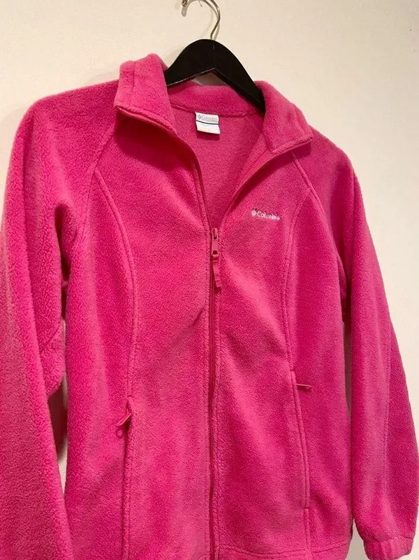 Hot pink Columbia fleece jacket - Image 2