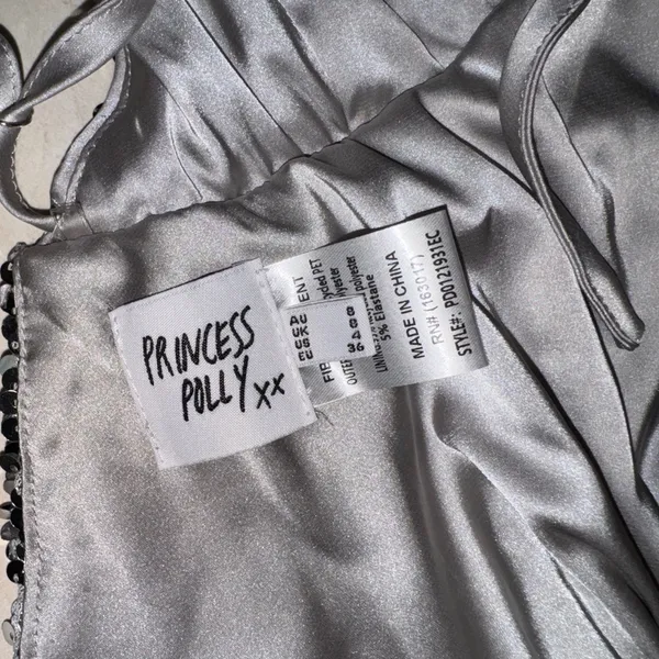 Princess Polly NWOT  Rosaton Top Silver - Image 3
