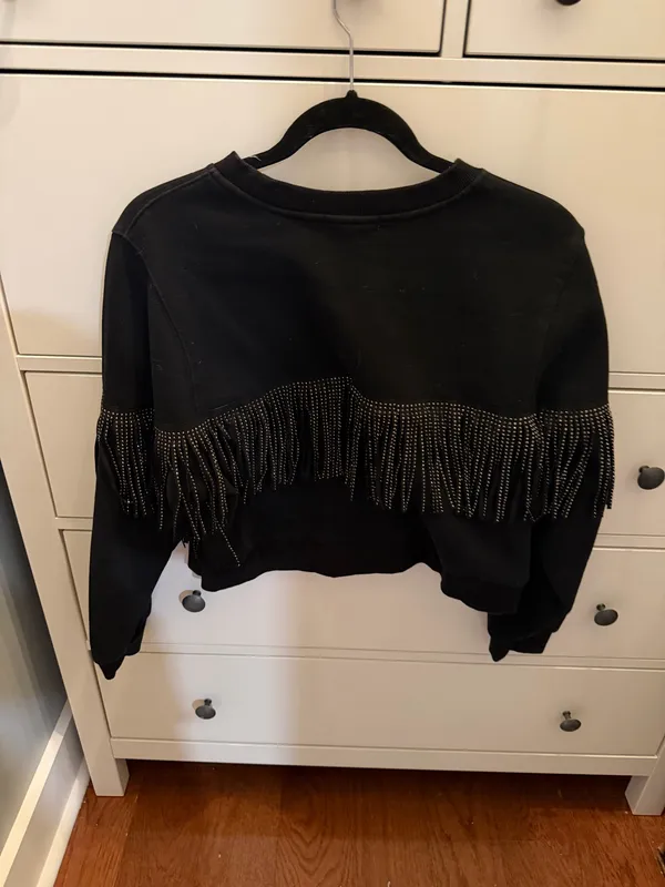 Cloud Ten Black fringe boutique sweatshirt - Image 2
