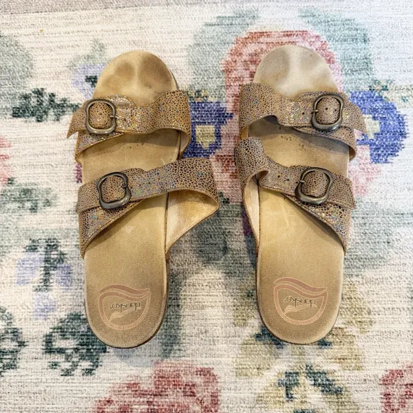 Dansko Womens Double Buckle Slip On Sandals 39 US 8.5/9‎ Casual Comfort Beachy - Image 5