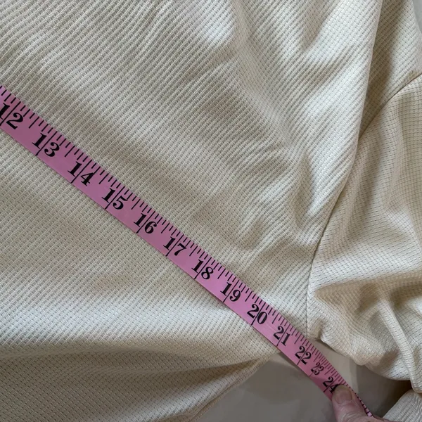 Women's Oversized Lightweight Two Piece Waffle Jogger Set Cream Size 3XL #260722 - Image 5