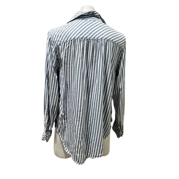 Aerie Women's Striped Long Sleeve Button-Up Shirt Multicolor Size M - Image 8