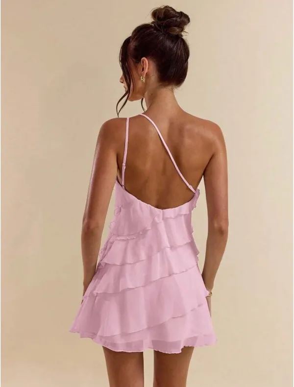 SheIn Pink ruffle mini dress - Image 2