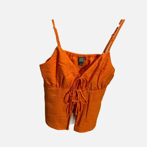 Wild Fable Burnt Orange‎ Tie Front Cami Top Adjustable Straps Size M NEW - Image 3