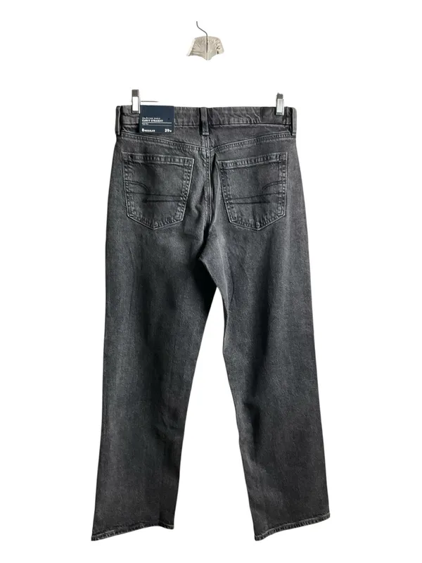 American Eagle Outfitters Straight High-Rise Jeans in Charcoal Black - Image 3