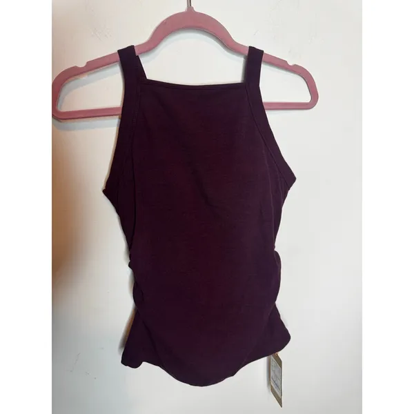 OGL Deep Fig Purple Square Neck Tank Top Size M Built-In Bra New NWT - Image 2