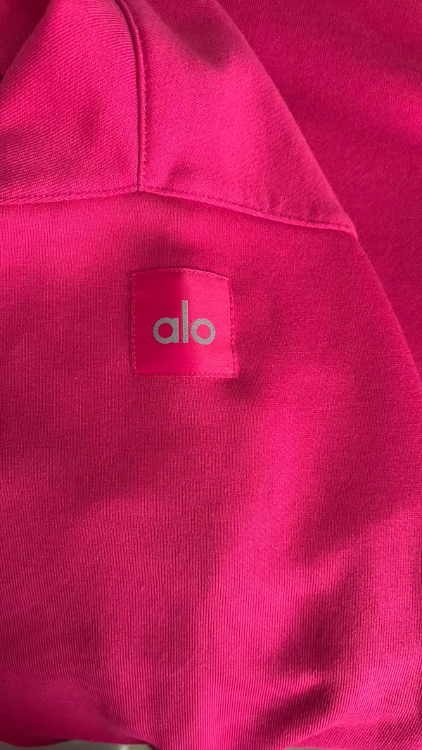 Alo polo club Henley pullover magenta pink size small - Image 3