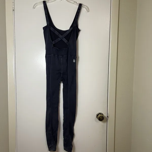 Free People Fp Movement Good Karma jumpsuit in black wash XS - Image 4