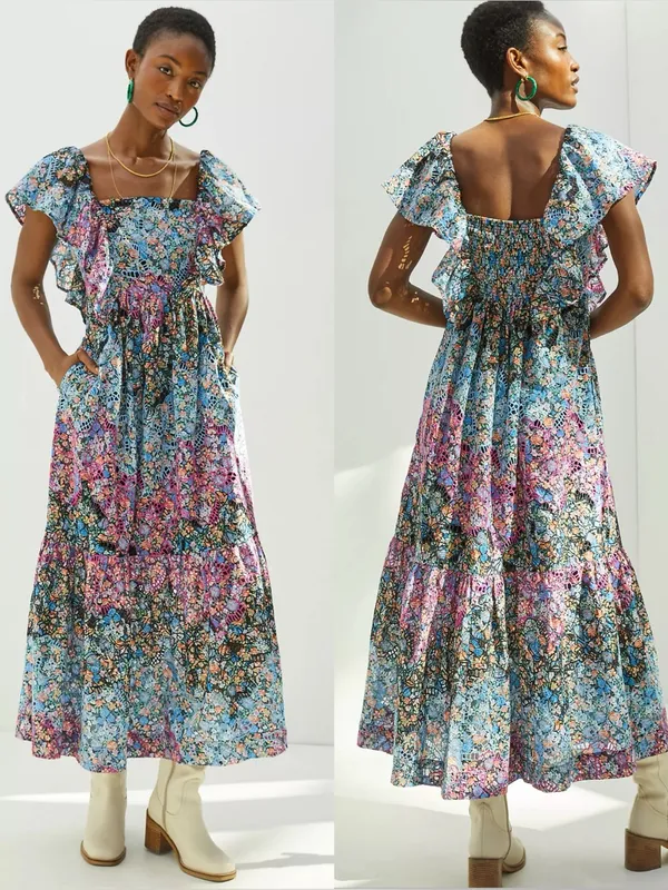 ANTHROPOLOGIE Clementina Eyelet Maxi Dress - Image 2