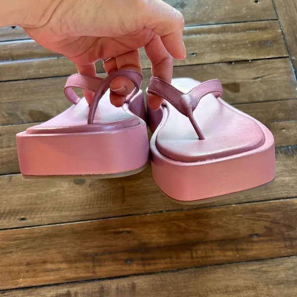 Seychelles Sunflower Pink Platform Summer Thong Sandals 6 - Image 7