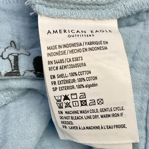 American Eagle Mickey Mouse Pajama Set Women Medium Cotton Gauze Lounge Kawaii - Image 10
