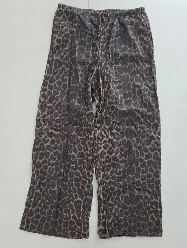Kids Leopard Print Wide-Leg Pants - Brown/Black - Image 3