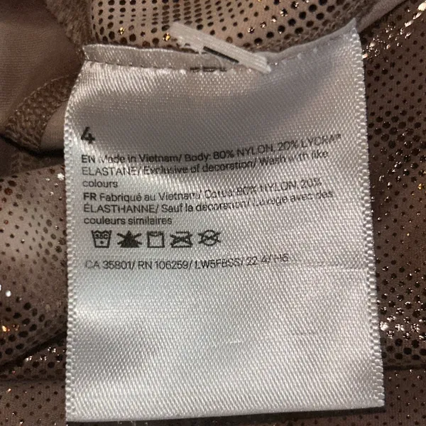 Lululemon Rose Gold Metallic Patterned Foil Leggings Comfortable Casual size 4 - Image 6