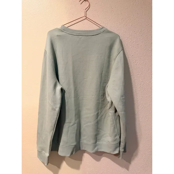 Banana Republic Women Sweatshirt XL Sage Green Clean Fleece Crew Neck Pullover - Image 7