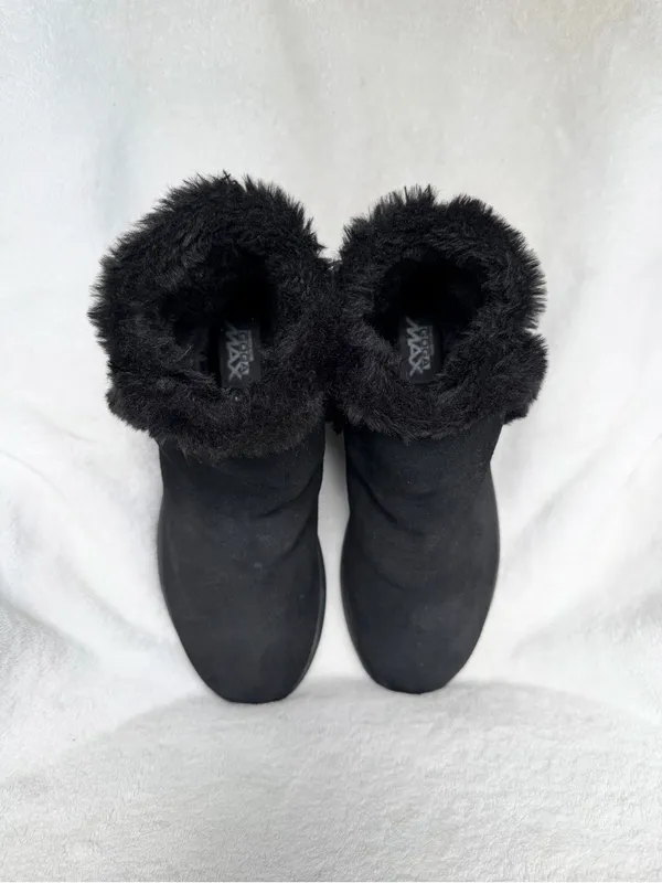 Skechers Boots Womens 9.5 On the Go Joy Bundle Up Winter Bootie 14610 Black Sued - Image 3