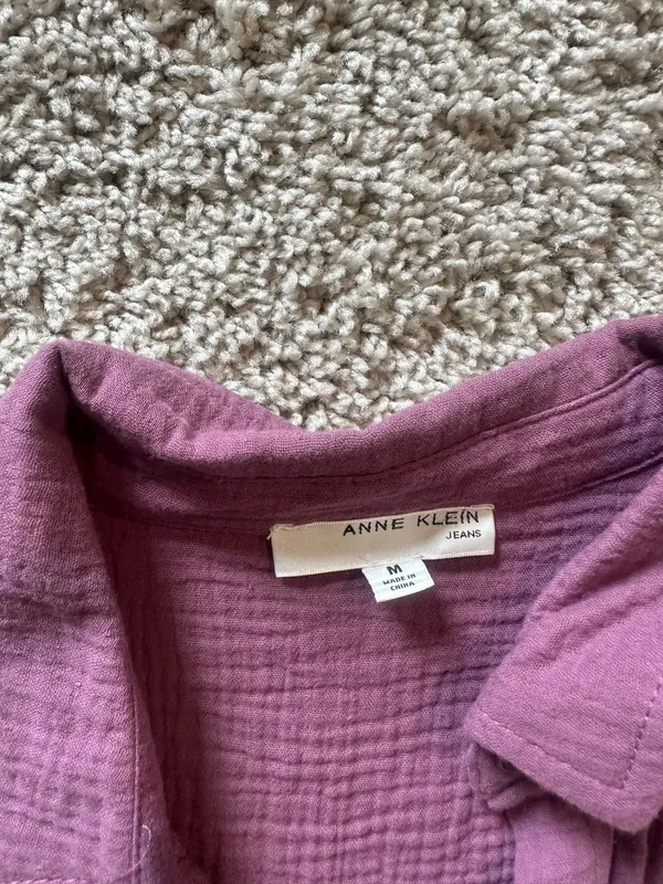 Anne Klein Purple Button-Up Shirt - Image 2