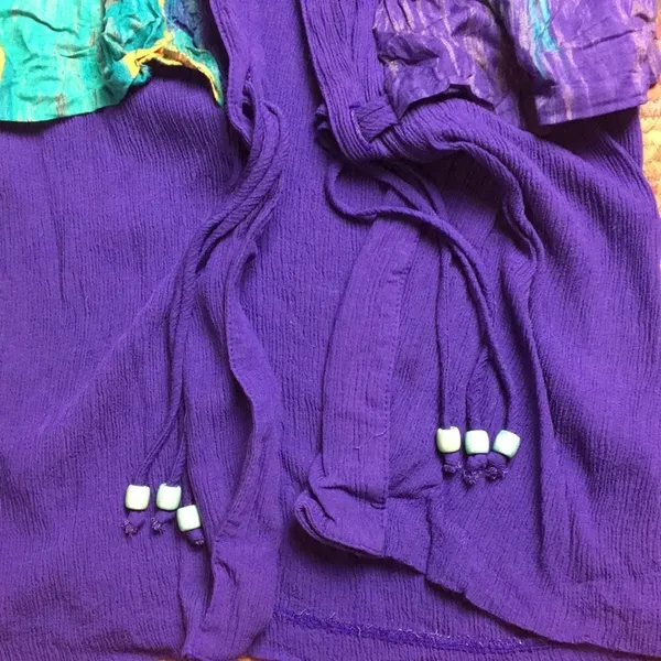 80s VINTAGE PURPLE FUNKY CARDIGAN - Image 4