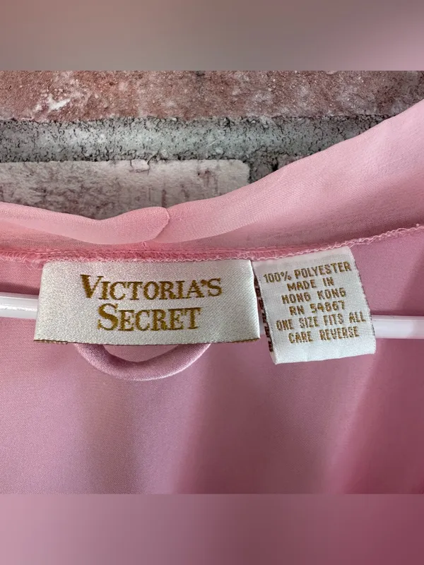 Victoria’s Secret Gold Label Satin Robe One Size Pink Vintage Coquette Feminine - Image 5