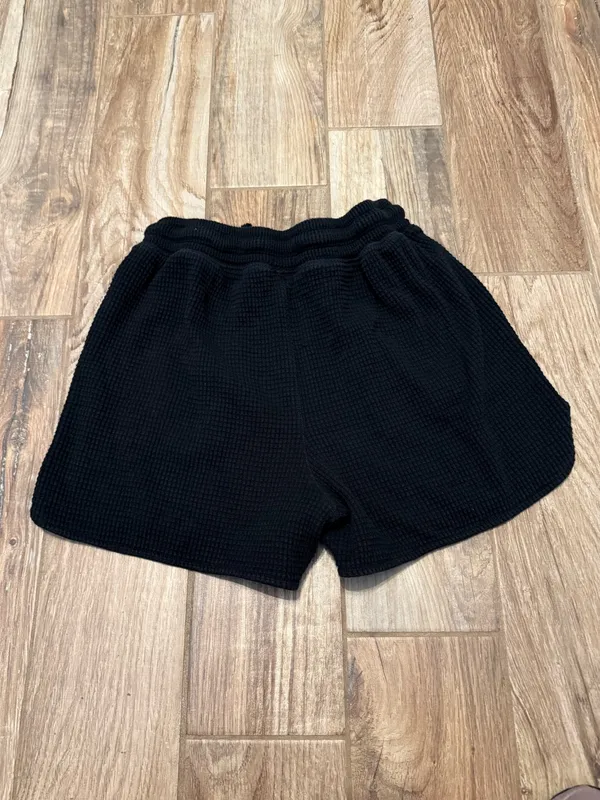Aerie Black Waffle Lounge Shorts - Image 2