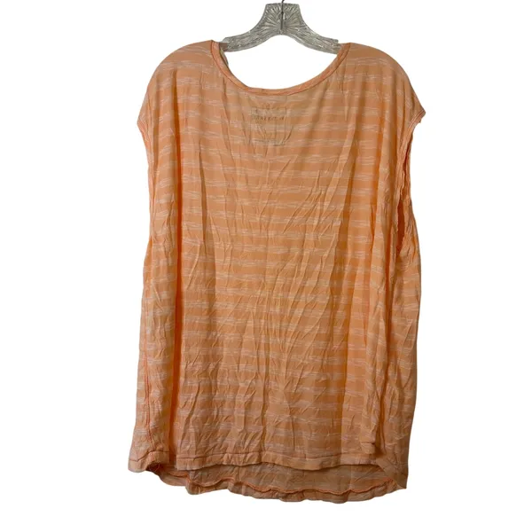 We The Free Free‎ People Orange Striped Oversized Muscle Tee Tank Top Large L - Image 4