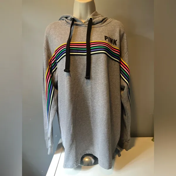 Victoria's Secret PINK grey Sweatshirt - Image 3