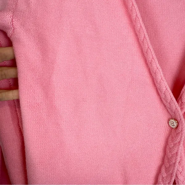 Avara‎ Jada Pink Braided Trim Knit Cardigan Size XS - Image 10