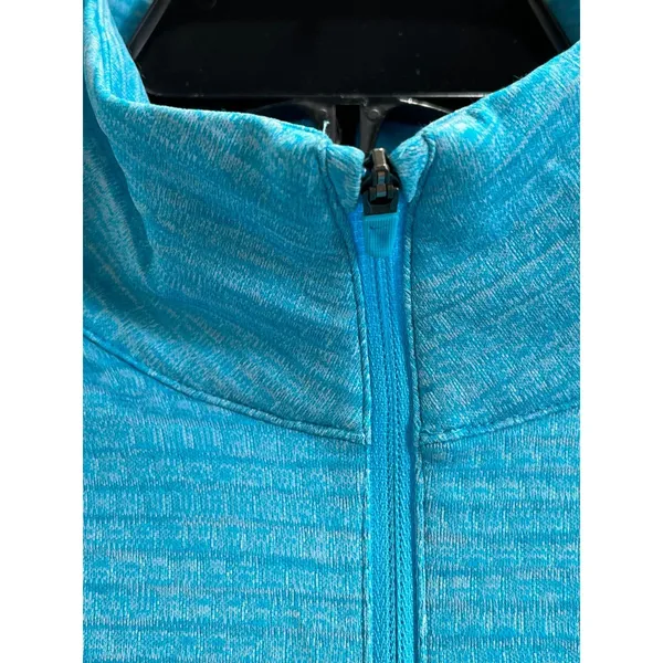 Nike Golf Dri-Fit blue quarter zip sweatshirt with subtle horizontal stripes - Image 4