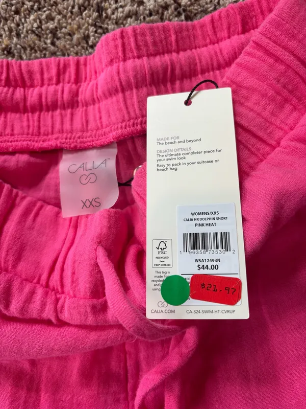Calia Swim Coverup Shorts Pink Size XXS - Image 4