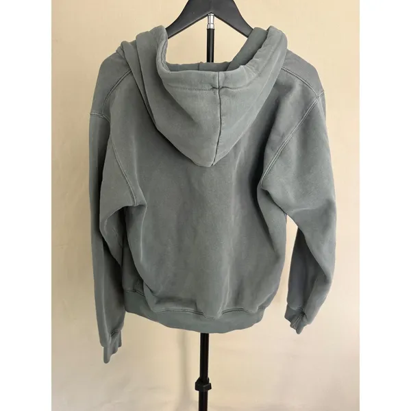 Brandy Melville Christy 1984 Zip Up Hoodie Gray Faded Oversized One Size - Image 3